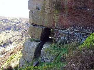 The hole in the base of the rock