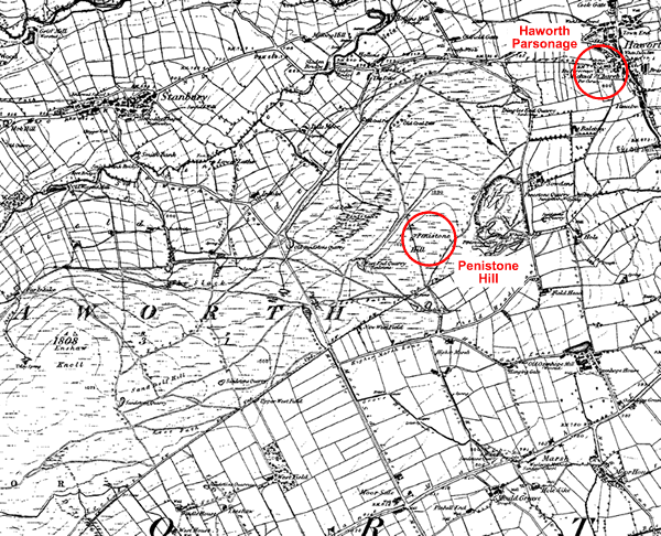 Locations around Haworth