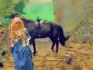 Cathy out riding